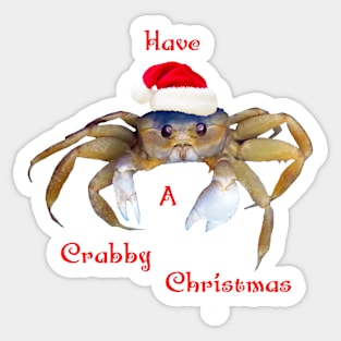 Crabby Christmas Sticker